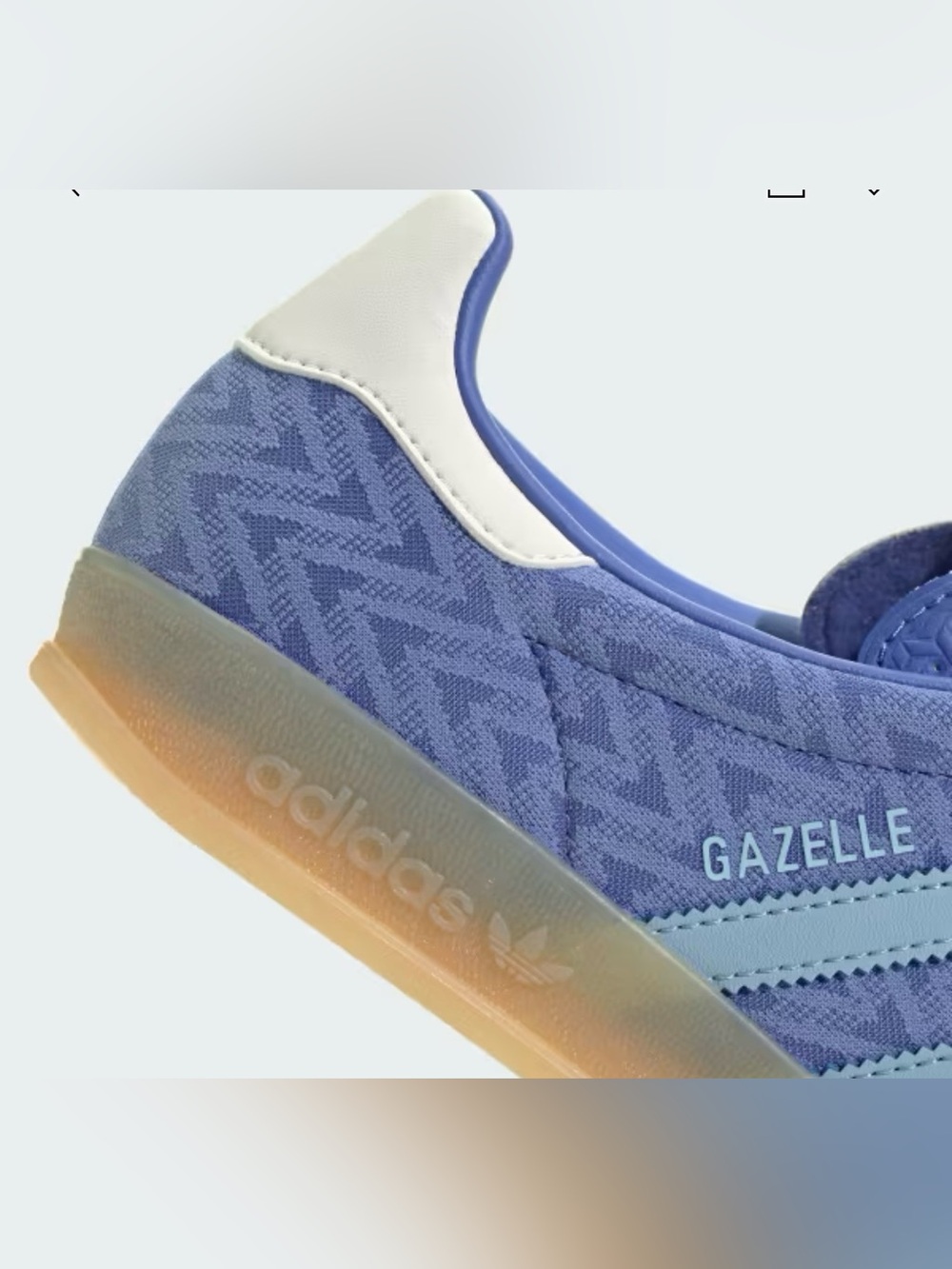 adidas Purple Suede Gazelle Sneakers with Light Blue Stripes - Picture 8 of 9